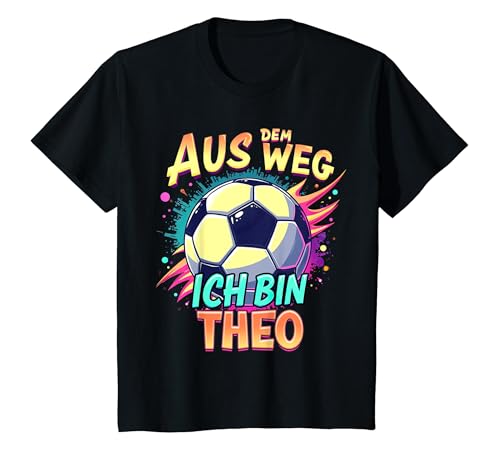 Kinder Name Theo Fußball Ich Bin Theo Geburtstag T-Shirt von ARTIPALATI