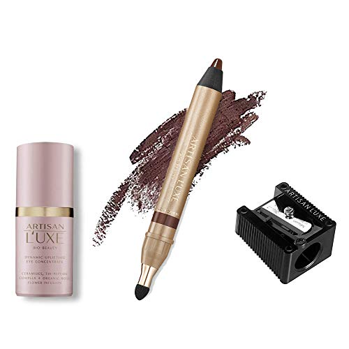 Artisan L'uxe Artisan L'Uxe Beauty Dynamic Uplifting Eye Cream, Velvet Eyeliner Bleistift und Eye Pencil Spitzer, Verführung (Farbton: Schokoladenbraun) von ARTISAN L’UXE