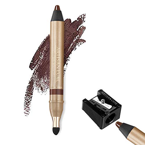 Artisan L'uxe Jumbo Eye Pencil für Smokey Eye, Wasserfest & Smuddge Proof - Manueller Eyeliner-Spitzer mit Präzisions-Dual-Euro-Klinge - Sue Devitt - Verführung (Farbton: Schokoladenbraun) von ARTISAN L’UXE