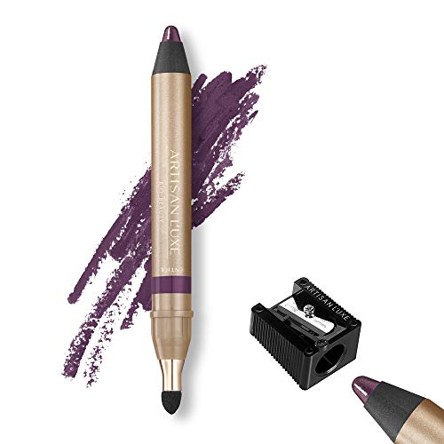 Artisan L'uxe Jumbo Eye Pencil für Smokey Eye, wasserfest & wischfest – Manueller Eyeliner-Spitzer mit Präzisions-Dual-Euro-Klinge – Sue Devitt – Entice (Farbton: Violett) von ARTISAN L’UXE