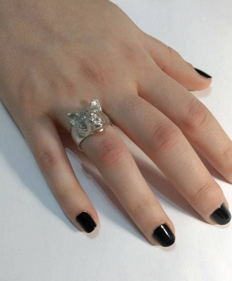 Löwin Ring 925 Sterling Silber Katzentier Schmuck Antiker Löwin Ring 925 Sterling Silber Katzentier Schmuck Antiker von ARTISANTIQUAE