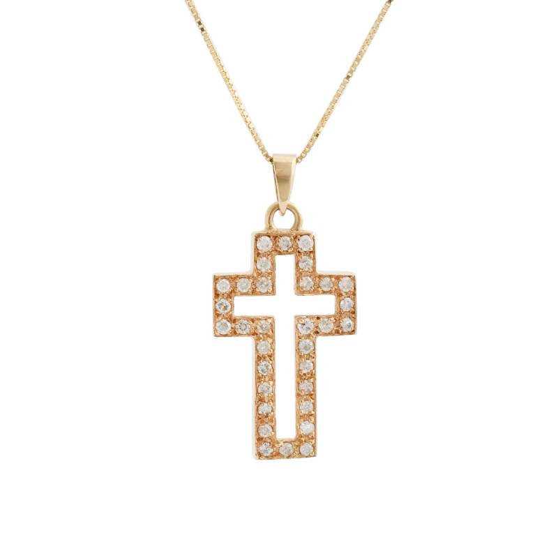 1/3Ct Lab Grown Schöne Diamant Kreuz Halskette 24L X 13W/Alle Goldfarben Religiöser Schmuck Hochzeitsgeschenk Diamantschmuck von ARTMANJEWELRY