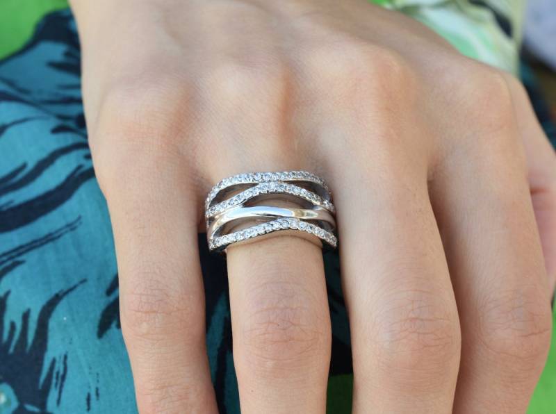 Geschenk in Time/Silber Offene Sendezeit Mode Ring Mit Simulierten Diamanten/Silber Schmuck/Urlaub Geschenk/Geschenk Des Schmucks von ARTMANJEWELRY