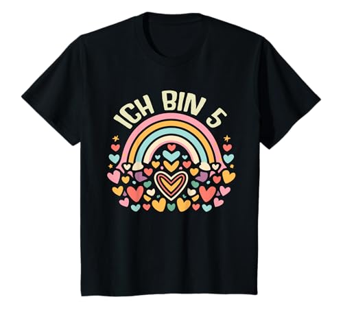 Ich Bin 5 Jahre Mädchen Geburtstag 5. Fünf Fünfter Spruch T-Shirt von ARTPALAT