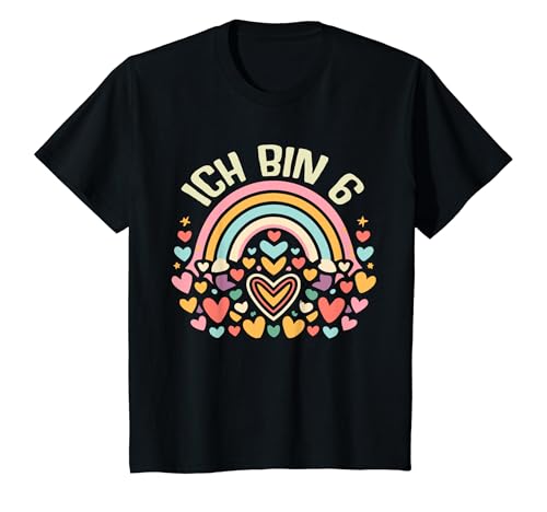 Kinder Ich Bin 6 Jahre Mädchen Geburtstag 6. Sechs Sechster Spruch T-Shirt von ARTPALAT