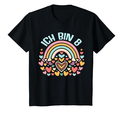 Kinder Ich Bin 8 Jahre Mädchen Geburtstag 8. Acht Achter Spruch T-Shirt von ARTPALAT