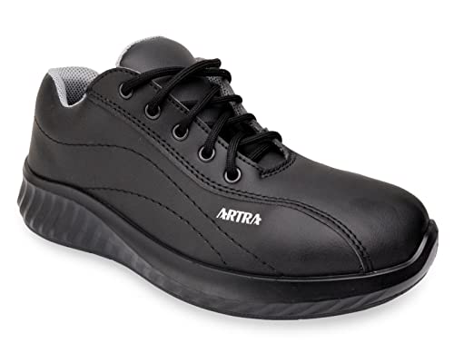 Artra Arawa 6217 schwarze Arbeitsschuhe OHNE Stahlkappe, Schnürer für Damen und Herren (47) von Artra