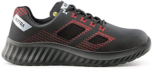 Artra Arcasio Arbeits- & Sicherheitsschuhe - S1-P SRC ESD - Schwarz/Rot - 41 von Artra
