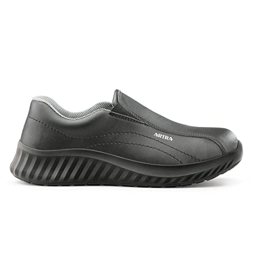 Artra Arica 6207 rutschfeste Slipper, Arbeitsschuhe für MIT Stahlkappe, Lebensmittel, Küche, Klinik, Handwerk S2, SRC (Numeric_47) von Artra