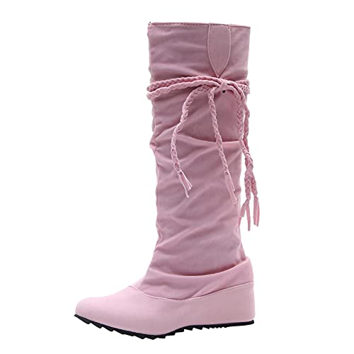 ARTRAY Boots For Women Uk Knee High Women'S Fashion Tassel Non-Slip Shoes Women'S Invisible Height Increasing Elevator Boots With Lace-Up Platform Womens Boots Funny Gifts For Christmas von ARTRAY