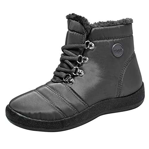 ARTRAY Winter Essentials Unisex-Schneestiefel, rutschfest, flach, warm, Plüsch-Fleece-gefüttert, Winterstiefel, Schnürung, leicht, Outdoor-Wanderschuhe für Damen und Herren, Sneaker, von ARTRAY