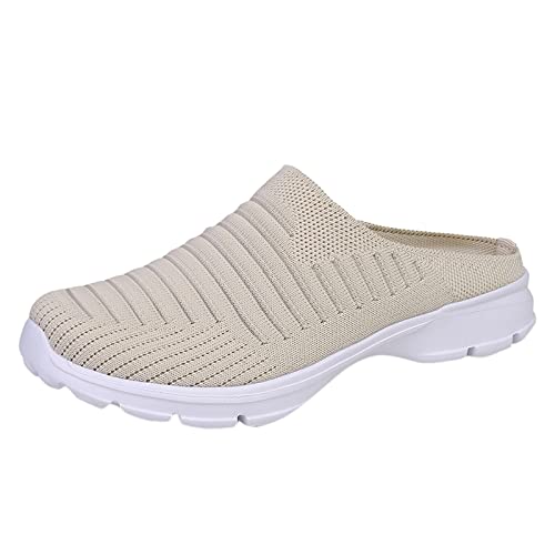 Herren-Sneaker, Hausschuhe, Wanderschuhe, Plantarfasziitis, weiches Netzgewebe, atmungsaktiv, Joggen, athletisch, lässig, leicht, Sneaker, Garten, flache Loafer für Herren und Damen, beige, 40.5 EU von ARTRAY