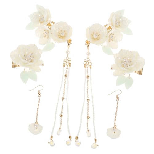 ARTSEWPLY 1 Satz Tassel Haarspangen Set mit Blumen Haarclips für Teiliges Set für Mädchen Haarschmuck Accessoires für Alltag und Besondere Anlässe von ARTSEWPLY