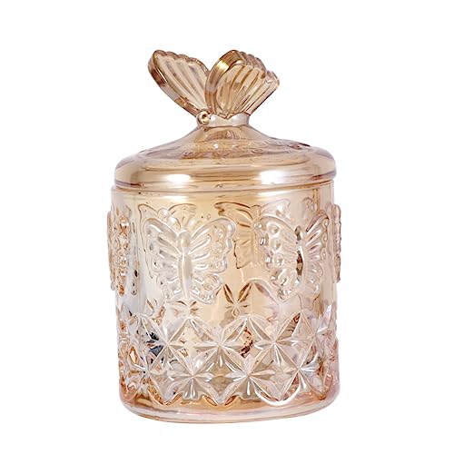 ARTSEWPLY 1 Stück Karton Wattestäbchenhalter Süßigkeitenglas Kosmetik-Organizer-Arbeitsplatte schmink kosmetikaufbewahrungsboxen klare Kanister Lagerbehälter Brown von ARTSEWPLY