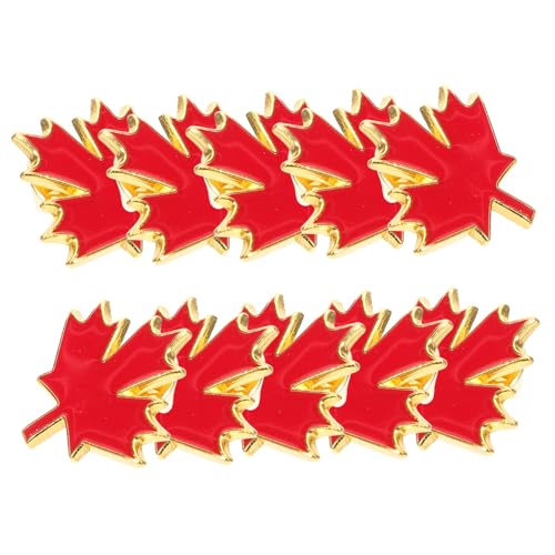 ARTSEWPLY 10 Stück Ahornblatt Brosche Metall Pins für Damen Herbstliche Kleidung Anstecknadeln Langlebig Modisch für Geburtstag Feiertage Jubiläen Vielseitig für Jacken Hüte und Schals von ARTSEWPLY