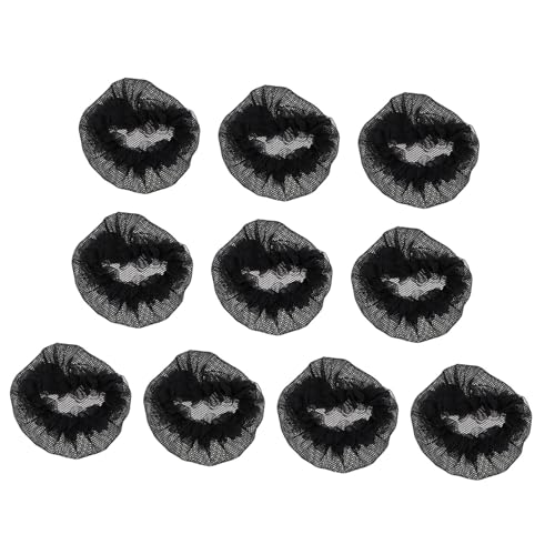 ARTSEWPLY 10 Stück Haarnetzbeutel Netze Haarnetz für Dutts für Tänzer unsichtbar dünn elastisch mit Brötchen Haarnetz Brötchennetz für Haare Haarknotennetz für Damen Stoff Schwarz von ARTSEWPLY