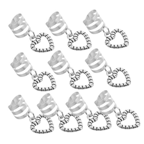 ARTSEWPLY 10 Stück Haarmanschetten Aus Metall in Herzform Für Frauen Haarflechtzubehör Dreadlock-schmuck Für Den Alltag ARTSEWPLY 10 Stück Haarmanschetten Aus Metall in Herzform Für Frauen Haarflechtzubehör Dreadlock-schmuck Für Den Alltag von ARTSEWPLY