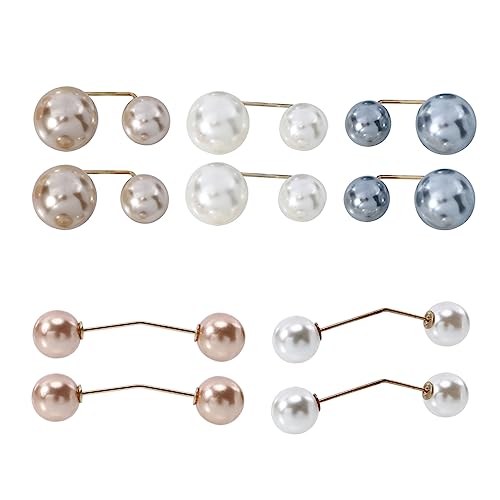 ARTSEWPLY 10 Stück Perlen Brosche Legierung Teilig für Schal und Kleidung Eleganter und Klassischer Schmuck für Frauen Sicherer Clasp für Pullover und Stola von ARTSEWPLY