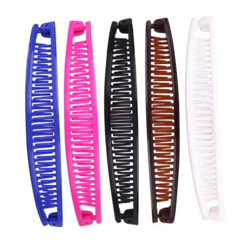 ARTSEWPLY 10 Stück Teiliges Banana Hair Clips in schlanker Form langlebige wiederverwendbare Haarspangen für Mädchen und Frauen rutschfeste Fixierung für hohen Pferdeschwanz Zufällige Farbe von ARTSEWPLY