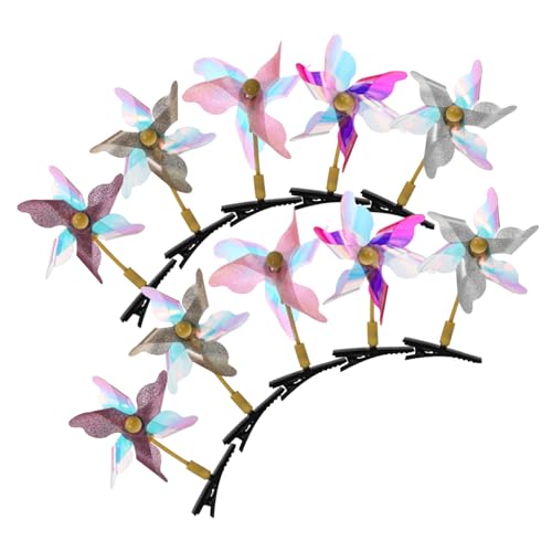 ARTSEWPLY 10 Stück Teiliges Bunte Windmühlen Haarklammern für Mädchen Drehbare Haarschmuck Accessoires Stabile und Langlebige Haarspangen mit Glitzereffekt für Alltag und Party ARTSEWPLY 10 Stück Teiliges Bunte Windmühlen Haarklammern für Mädchen Drehbare Haarschmuck Accessoires Stabile und Langlebige Haarspangen mit Glitzereffekt für Alltag und Party von ARTSEWPLY