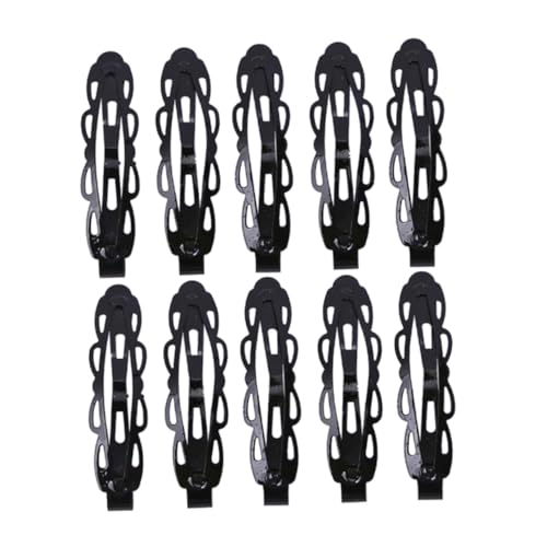 ARTSEWPLY 10 Stück Teiliges Schwarze Wassertröpfchen haarspangen mit Spitzenmuster Langlebige Haarschmuck Einfache Haarklammern für Mädchen und Teens Zuverlässiger Griff für Frisuren von ARTSEWPLY