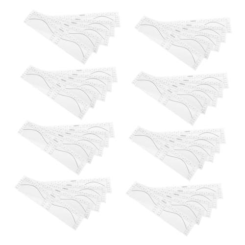 ARTSEWPLY 100 Stück Augenbrauenlineal Aufkleber Einweg Augenbrauenmessschablonen mit Starkem Klebstoff für Präzises Positionieren und Formen für Anfänger DIY Make Up und Beauty Schulungen von ARTSEWPLY