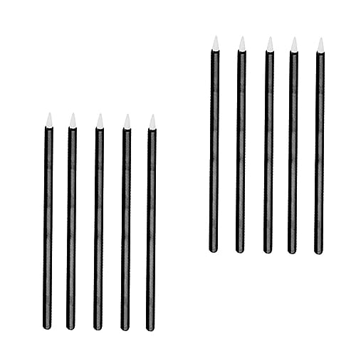 ARTSEWPLY 100 Stück Einweg Fiber Eyeliner Pinselköpfe Makeup Applikator Schwarz für Präzises Augen Make Up Salon und Zuhause Verwendung von ARTSEWPLY