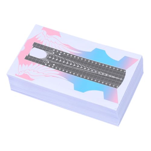 ARTSEWPLY 100 Stück Nagelverlängerungs Papierhalter für Maniküre Extra Lange Selbstklebende Nail Art Formen DIY Nagelverlängerungs Zubehör Langlebige Nagelkunst Aufkleber für Nagelstudios von ARTSEWPLY