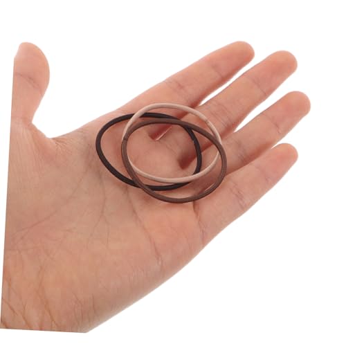 ARTSEWPLY 100 Stück Nahtlose Dünne Haargummis für Mädchen Weiche Kinderfreundliche Mini Haarelastics Bequemes Haarschmuck in Kaffee Elastische Ponytail Halter für Alltag und Schule von ARTSEWPLY