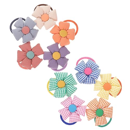 ARTSEWPLY 10stücke Bunte Haarbänder Mit Blumenmotiv Elastische Haargummis Für Pferdeschwänze Vielseitige Frisuren Geeignet Für Frauen Und Mädchen Hohe Elastizität Praktische von ARTSEWPLY