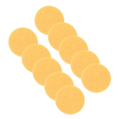 ARTSEWPLY 10stücke Schmink Schwamm Aus Natürlicher Zellstofffaser Für Gesichtspflege Make up Entferner Gesichtsreinigungsschwamm Geeignet Für Hauttypen Gelb von ARTSEWPLY