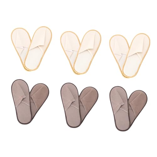 ARTSEWPLY 12 Paare Einweg Hausschuhe Große Unisex Komfortable Leichte Weiche Brushed Cloth Slippers Für Gäste Hotel Reise Business Praktische Indoor Schuhe von ARTSEWPLY