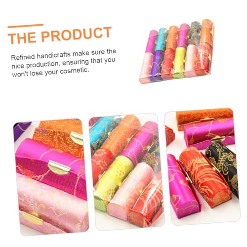 ARTSEWPLY 12 Stück Retro Lippenstift etuis mit Spiegel Bestickte Leichte Kosmetik aufbewahrung für Frauen Langlebige Tragbare Lippenstifthüllen als Geschenk für Mutter Freundin Geburtstag von ARTSEWPLY