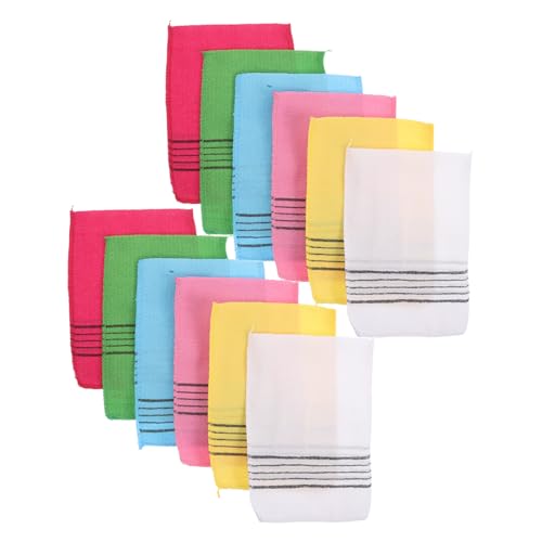 ARTSEWPLY 12 Stück Teiliges Bunte Sauna Peeling Handtücher mit Grober Struktur Langlebig und Leicht zu Reinigen für Sauna Spa und Fitness Tiefenwirksame Hautexfoliation und Verbesserte von ARTSEWPLY