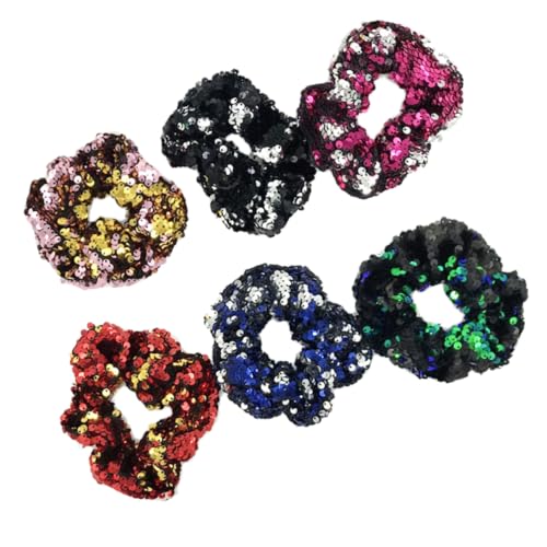 ARTSEWPLY 12 Stück Teiliges Elastische Haargummis mit Doppelseitigen Pailletten Dehnbare Ponytail Holder für Frauen und Mädchen Modischer Haarschmuck in Zufälligen Farben Zufällige Farbe von ARTSEWPLY