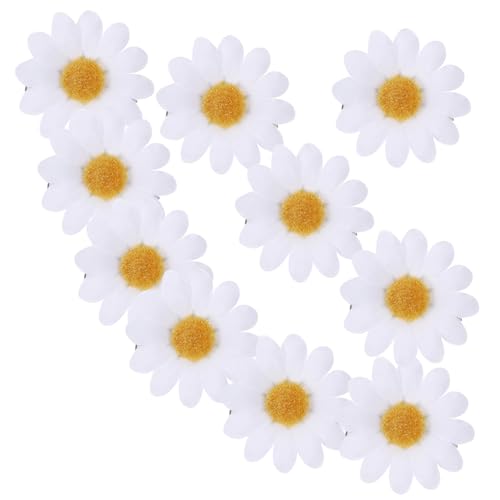 ARTSEWPLY 12Stücke Blütenförmige Haarspangen Für Damen Und Simulation Daisy Haarclips Weiß Rutschfeste Haar Barrettes Für Hochzeiten Und Festliche Anlässe von ARTSEWPLY