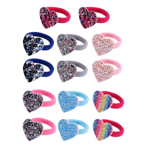 ARTSEWPLY 14 Stück Teiliges Elastische Haargummis mit Farbverlaufenen Pailletten Weiche Haarschleifen für Damen und Mädchen Elastisches Haarband Schonend Langlebig Vielseitig für Haartypen von ARTSEWPLY