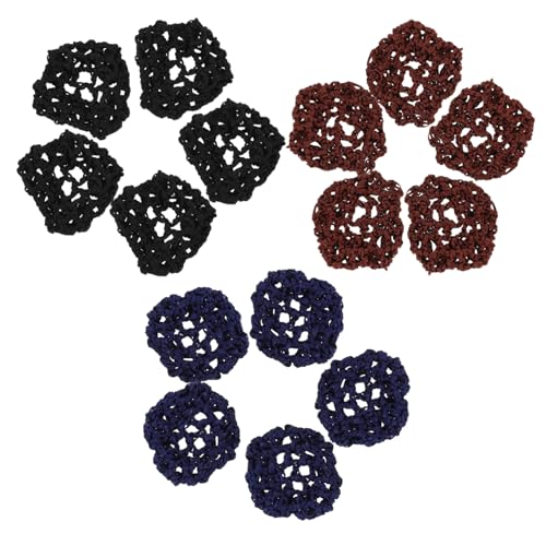 ARTSEWPLY 15 Stück Teiliges Elastische Handgefertigte Haarnetze für Damen Unsichtbare Ballett Dutt Netze Vielseitig Stark Haltend Geeignet für Krankenschwestern Bankangestellte von ARTSEWPLY