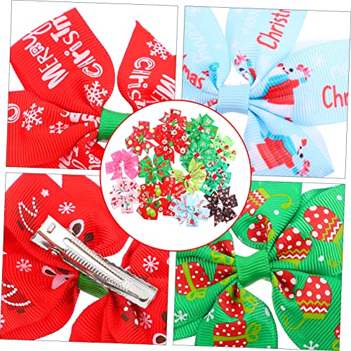 ARTSEWPLY 15 Stück Teiliges Weihnachts Haarschmuck mit Farbigen Schleifen Haarnadeln Kinderfreundlich zum Haar für Mädchen Festliche Weihnachtsfeier und Party Kopfschmuck von ARTSEWPLY