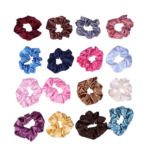 ARTSEWPLY 16 Stück Teiliges Set aus Dehnbaren Haargummis Verschiedenen Farben Satin Haarbänder für Damen und Mädchen für und Effektiven Frisur ARTSEWPLY 16 Stück Teiliges Set aus Dehnbaren Haargummis Verschiedenen Farben Satin Haarbänder für Damen und Mädchen für und Effektiven Frisur von ARTSEWPLY