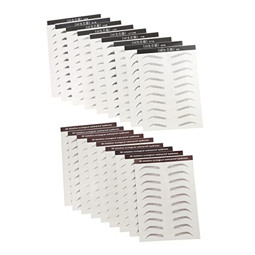 ARTSEWPLY 18 Stück Teiliges Wasserdichte Augenbrauen Transfer Sticker Natürliche Haarartige Augenbrauen Tattoos für Schnelles und Einfaches Styling von ARTSEWPLY