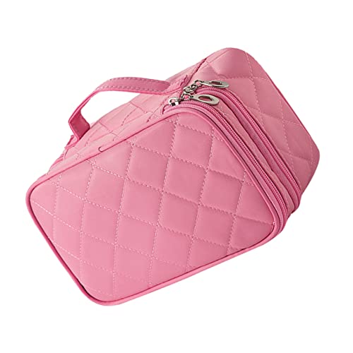 ARTSEWPLY 1stück Damen Kosmetiktasche Mit Doppelter Schicht Große Kapazität Wasserabweisend Für Reisen Mit Praktischem Steh-Design Und Reißverschluss Ohne Logo Vielseitig Einsetzbar von ARTSEWPLY