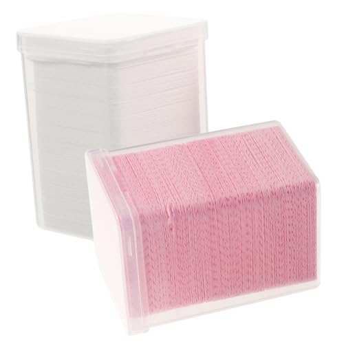 ARTSEWPLY 2 Boxen Fusselfreie Reinigungspads Wimpernkleber Entferner Tücher Nagellackentferner Pads für Gel und Acrylnägel Weich Langlebig für Professionelle Nagelpflege und von ARTSEWPLY