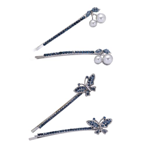 ARTSEWPLY 2 Paare Damen Haarspangen mit Strasssteinen Schmetterlingsdesign Leichte und Langlebige Haarklammern Modische Haaraccessoires für Alltag und Party Einfach zu Befestigen von ARTSEWPLY