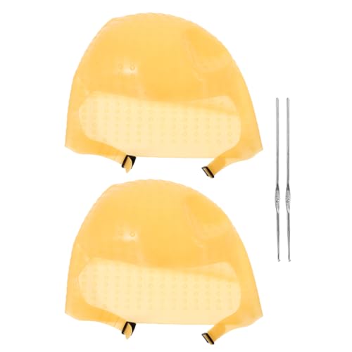 ARTSEWPLY 2 Sätze Wiederverwendbare Silikon Haarfärbekappe Häkelnadel Für Salon und Zuhause Komfortabel Langlebig Leicht zu Reinigen Schützt Haut und Haare Beim Färben von ARTSEWPLY