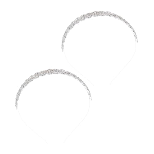 ARTSEWPLY 2 Stück Braut Haarband mit Funkelnden Strasssteinen Komfortables Stirnband für Damen Langlebiges Hochzeits Accessoire Stilvolles Kopfschmuck für Formelle Anlässe von ARTSEWPLY