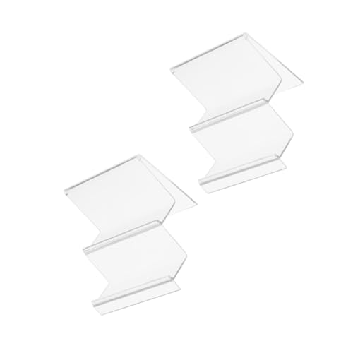 ARTSEWPLY 2 Stück Doppelschicht Acryl Geldbörsenhalter Transparentes Aufbewahrungs und Displayregal für Schreibtisch Büro und Zuhause Stabiles Langlebiges Purse Organizer Regal von ARTSEWPLY