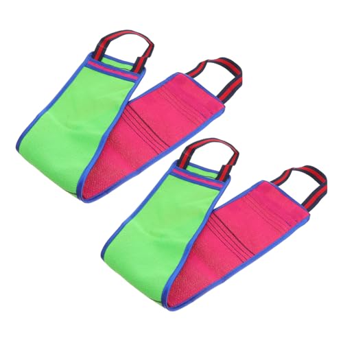 ARTSEWPLY 2 Stück Duschhandtuch Körperreinigung Peeling Handtuch Dickes Beidseitiges Badetuch Rückenwaschhilfe für Sanfte Hautpflege und Verbesserte Durchblutung Zufällige Zufällige Farbe von ARTSEWPLY