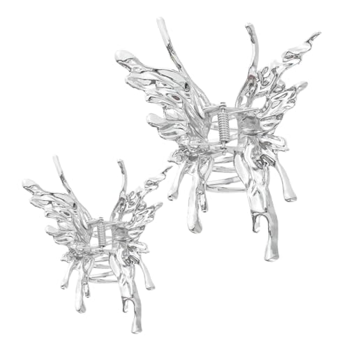 ARTSEWPLY 2 Stück Elegante Metall Haarspangen mit Schmetterlings design Stabile Haarklammern für Frauen Rutschfeste Haarklammer Clips Geeignet für Dickes und Dünnes Haar Praktische von ARTSEWPLY