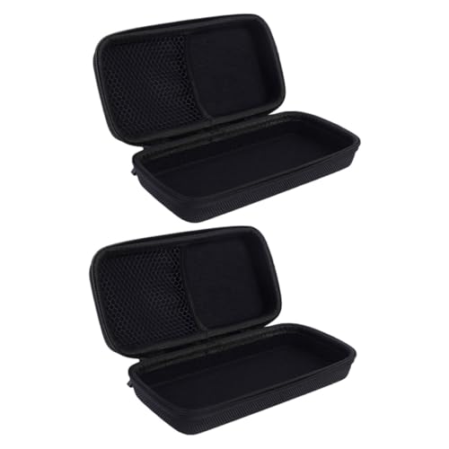 ARTSEWPLY 2 Stück Eva Mikrofon Aufbewahrungstasche Leichtgewicht Hartschale mit Metallreißverschluss und Innenfach für Mikrofon Zubehör Organizer Schwarz von ARTSEWPLY